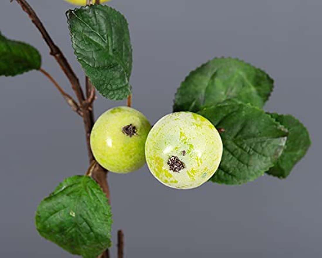 「Tuokus」人工観葉植物 造花 りんご アップル 手作り フラワーアレンジメント 枯れない花 フェイクグリーン インテリア おしゃれ グリーン デコレーション 枯れない 本物 FZHj01癒しの 1つ:48*20cm(約)