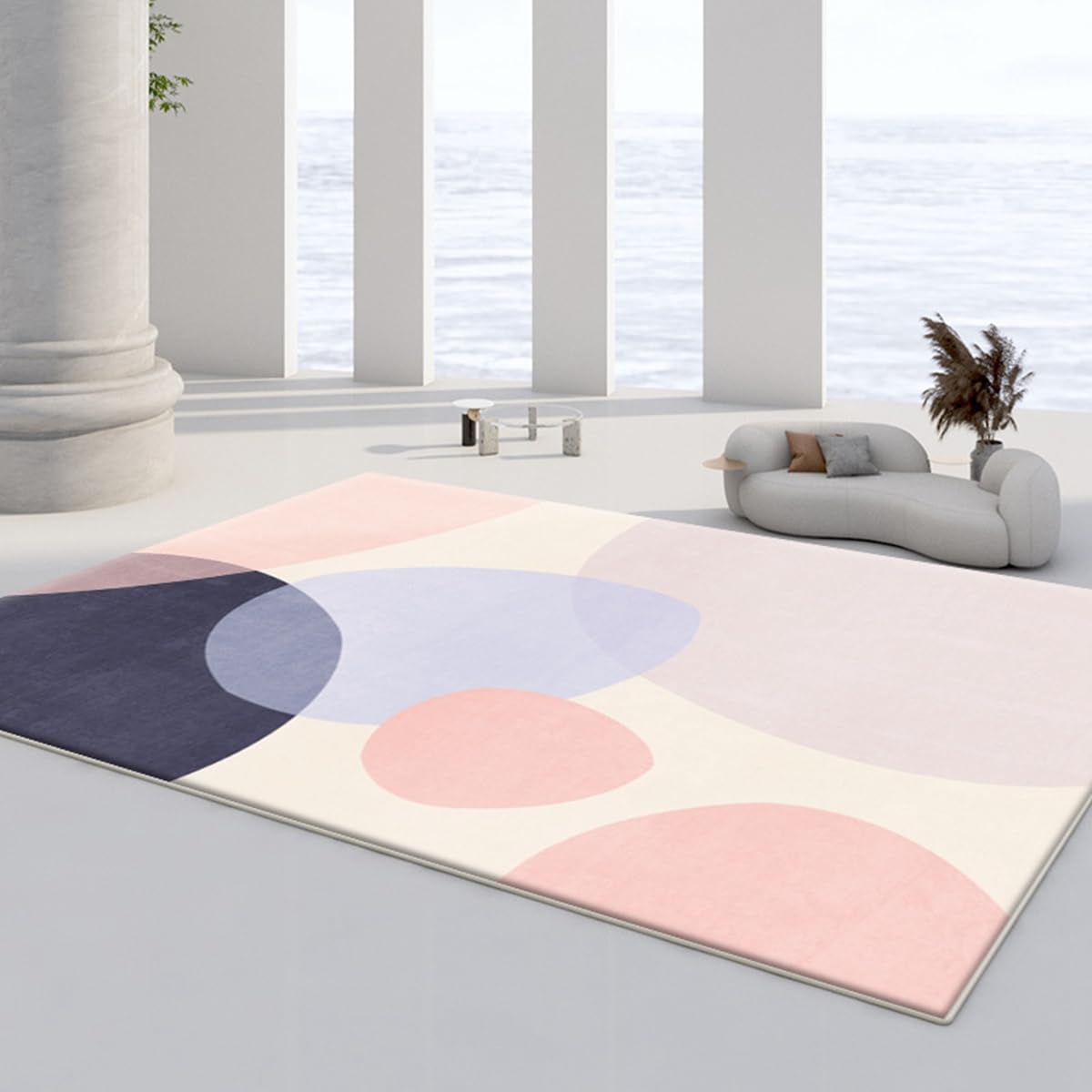 Frisence カーペット 120×160cm 洗える ラグ 滑り止め付き 防音・防寒・床暖房対応 ラグマット 折りたたみ コンパクト収納可能 おしゃれ ふわふわ 北欧風 リビング 寝室 子供部屋用 FRIDT75A