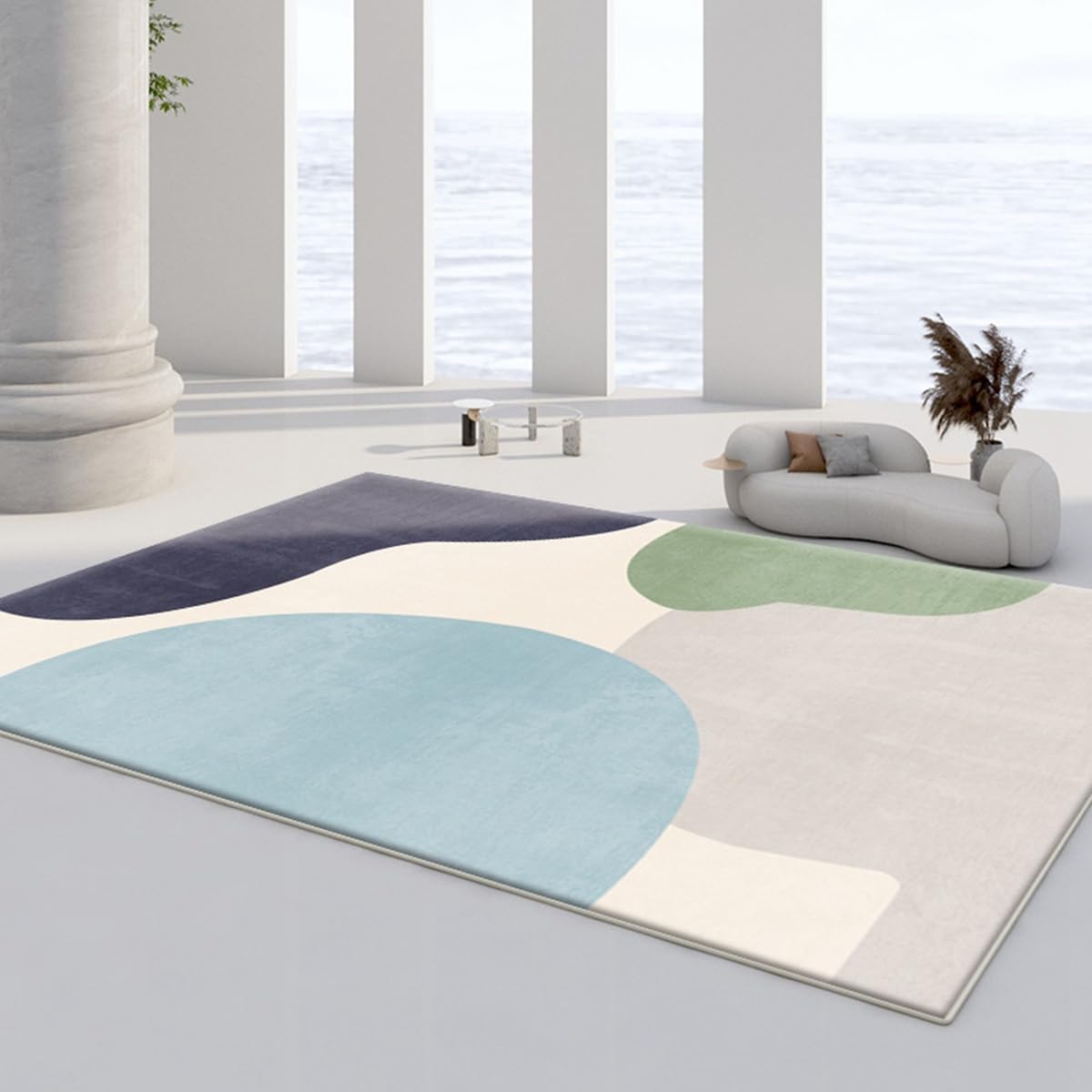 Frisence カーペット 120×160cm 洗える ラグ 滑り止め付き 防音・防寒・床暖房対応 ラグマット 折りたたみ コンパクト収納可能 おしゃれ ふわふわ 北欧風 リビング 寝室 子供部屋用