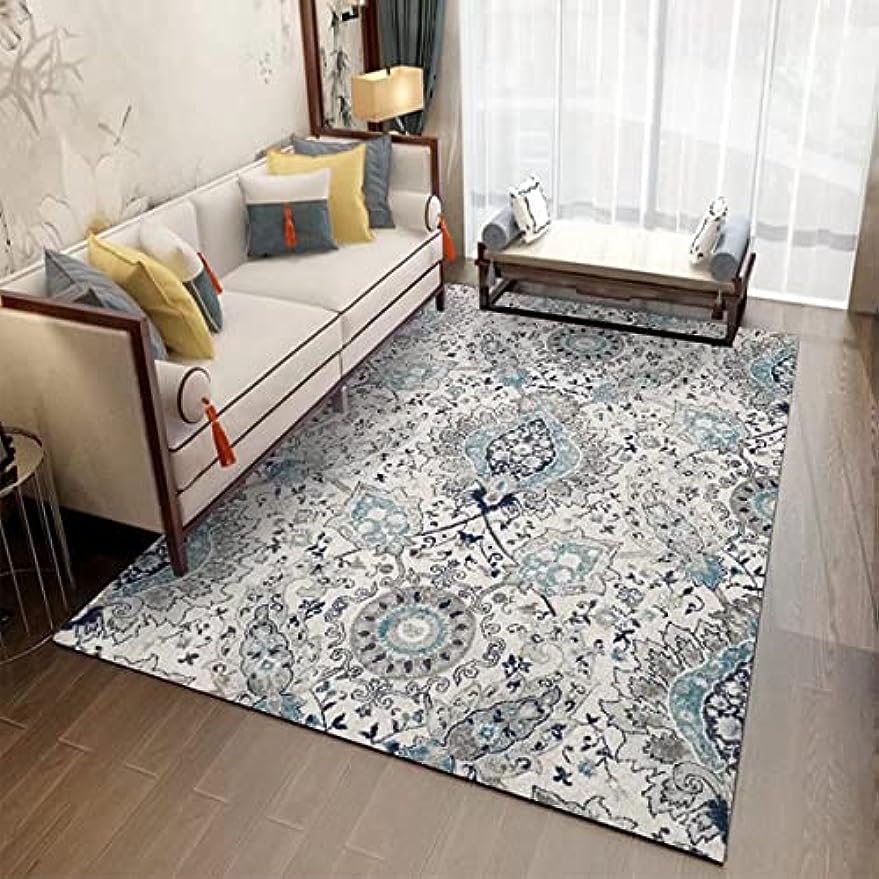 「Tuokus」ラグ カーペット イミテーションカシミア クラシックラグ ジオメトリ 絨毯 洗える ラグマット 防ダニ 3畳4畳5畳6畳 かわいい 抗菌 消臭 滑り止め付き ふわふわ サラサラ 長方形 夏秋冬 140*200cm