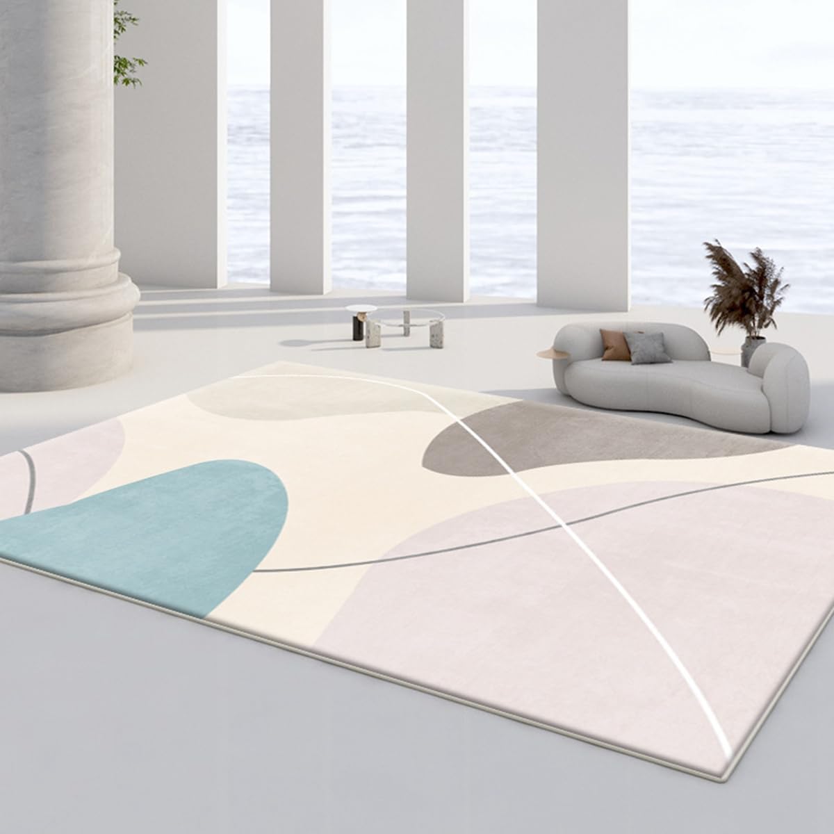 Frisence カーペット 120×160cm 洗える ラグ 滑り止め付き 防音・防寒・床暖房対応 ラグマット 折りたたみ コンパクト収納可能 おしゃれ ふわふわ 北欧風 リビング 寝室 子供部屋用