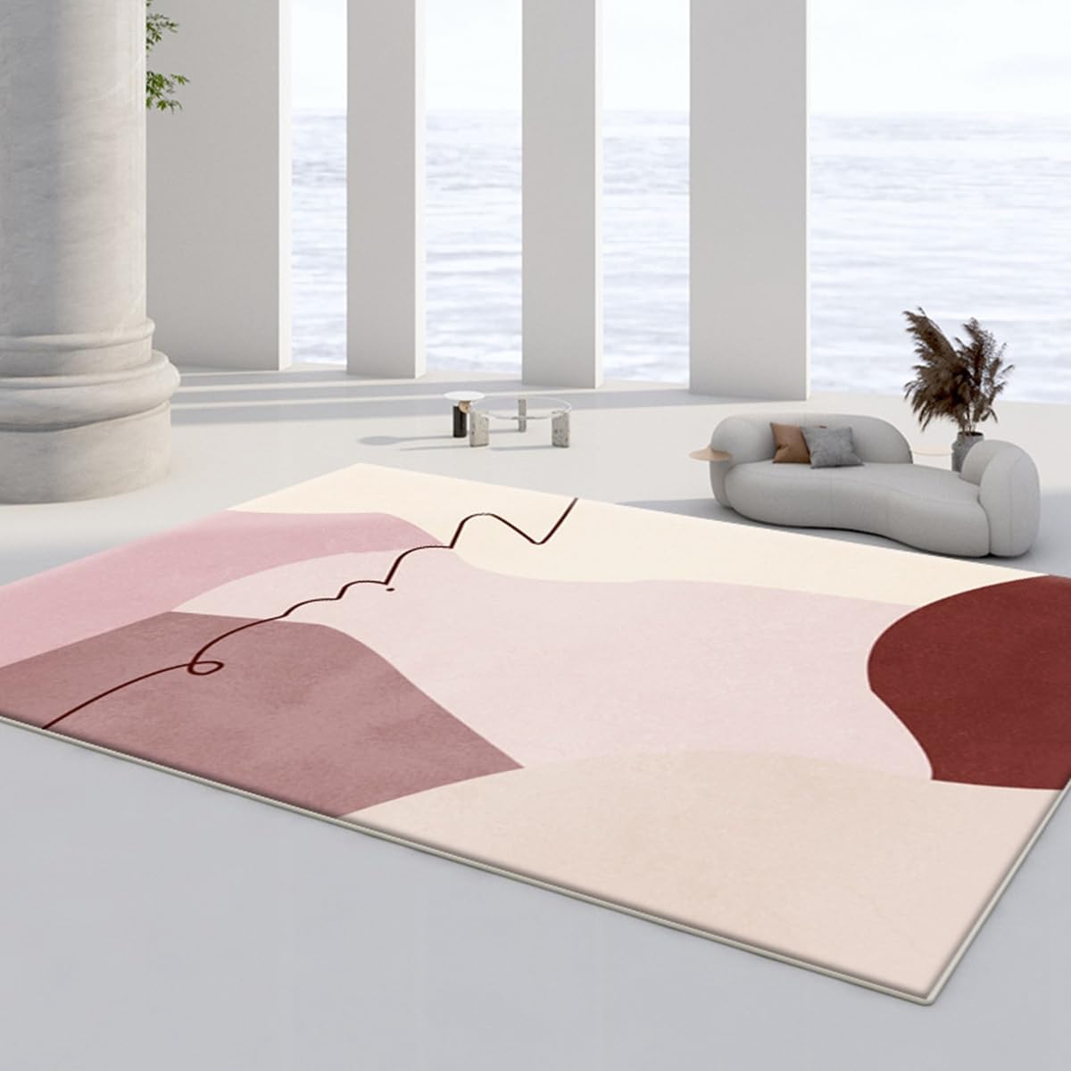 Frisence カーペット 120×160cm 洗える ラグ 滑り止め付き 防音・防寒・床暖房対応 ラグマット 折りたたみ コンパクト収納可能 おしゃれ ふわふわ 北欧風 リビング 寝室 子供部屋用