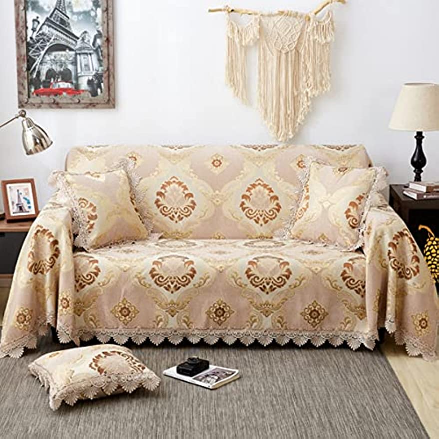 「Tuokus」ソファーカバー 2人掛け 3人掛け 肘付き クラシック ソファパッド ペットの引っかき傷防止 クッション ソファー スリップ 洗える 防塵(180*260cm)