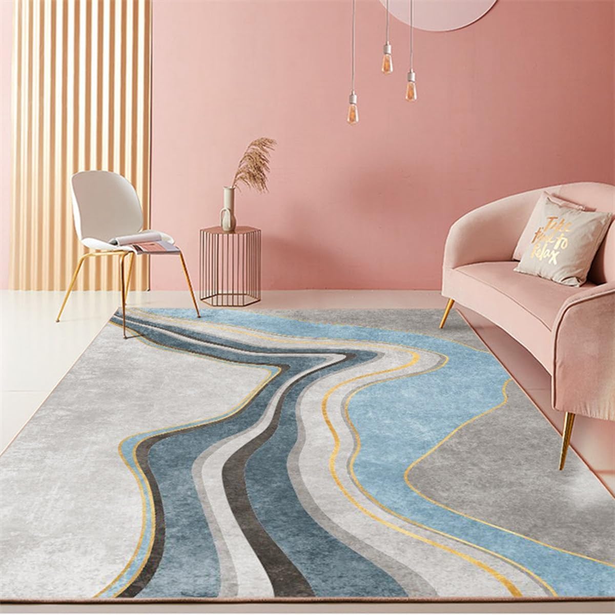 Tuokus カーペット 120×160cm 洗える ラグ 滑り止め付き 防音・防寒・床暖房対応 ラグマット 折りたたみ コンパクト収納可能 おしゃれ ふわふわ 北欧風 リビング 寝室 子供部屋用 FRIDT77A