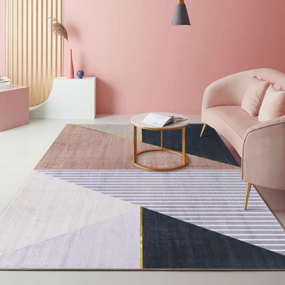 Frisence カーペット ラグマット 絨毯 厚手 防寒 床暖房対応 滑り止め付き 洗える 低ホコリ 防ダニ インテリア ホットカーペット対応 お手入れ簡単 耐久性 耐摩耗性 防音機能 FRIDT49