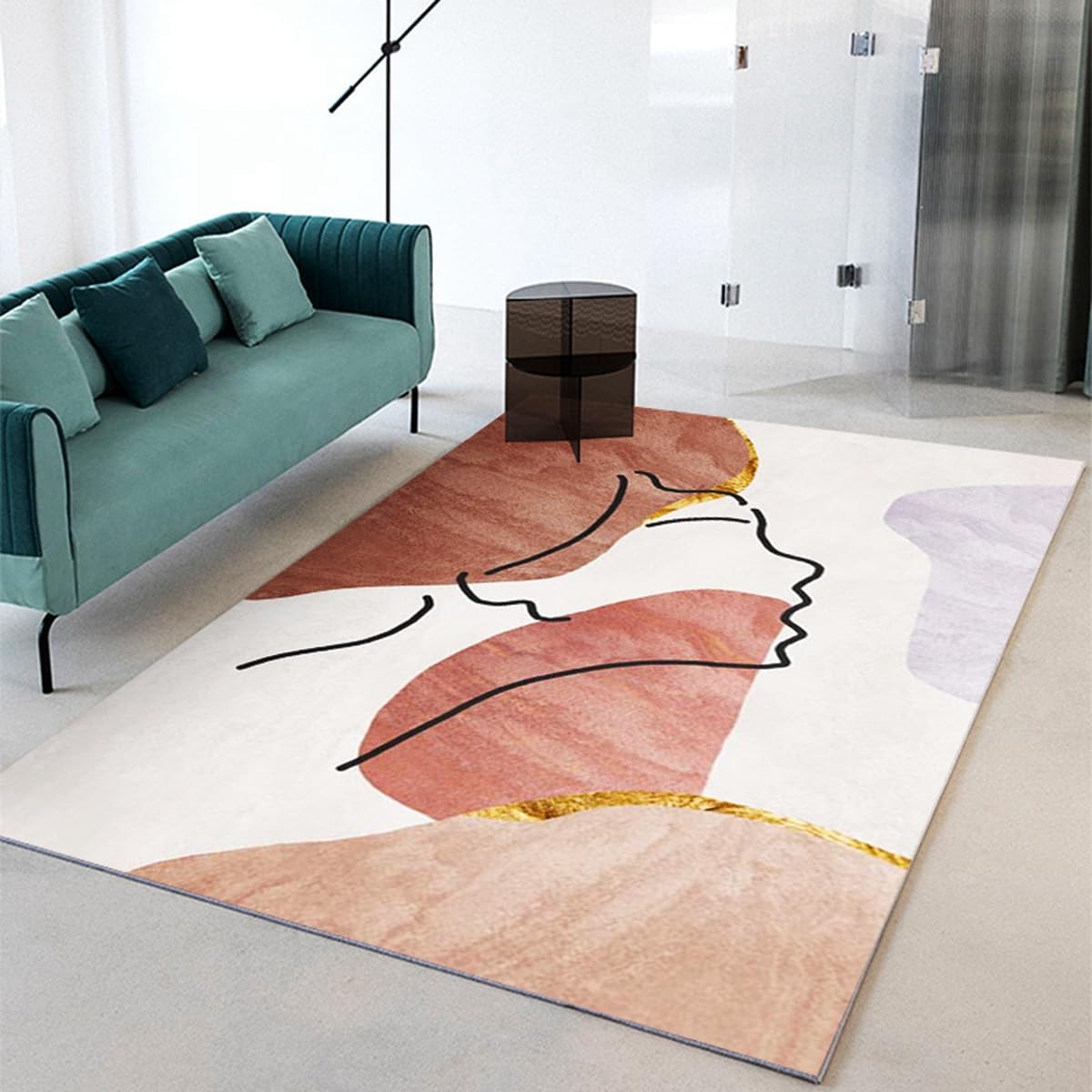 Frisence カーペット 120×160cm 洗える ラグ 滑り止め付き 防音・防寒・床暖房対応 ラグマット 折りたたみ コンパクト収納可能 おしゃれ ふわふわ 北欧風 リビング 寝室 子供部屋用 FRIDT64A