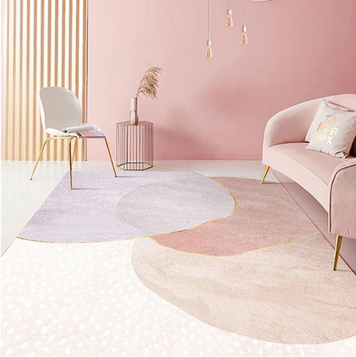 Frisence カーペット 120×160cm 洗える ラグ 滑り止め付き 防音・防寒・床暖房対応 ラグマット 折りたたみ コンパクト収納可能 おしゃれ ふわふわ 北欧風 リビング 寝室 子供部屋用 FRIDT68A
