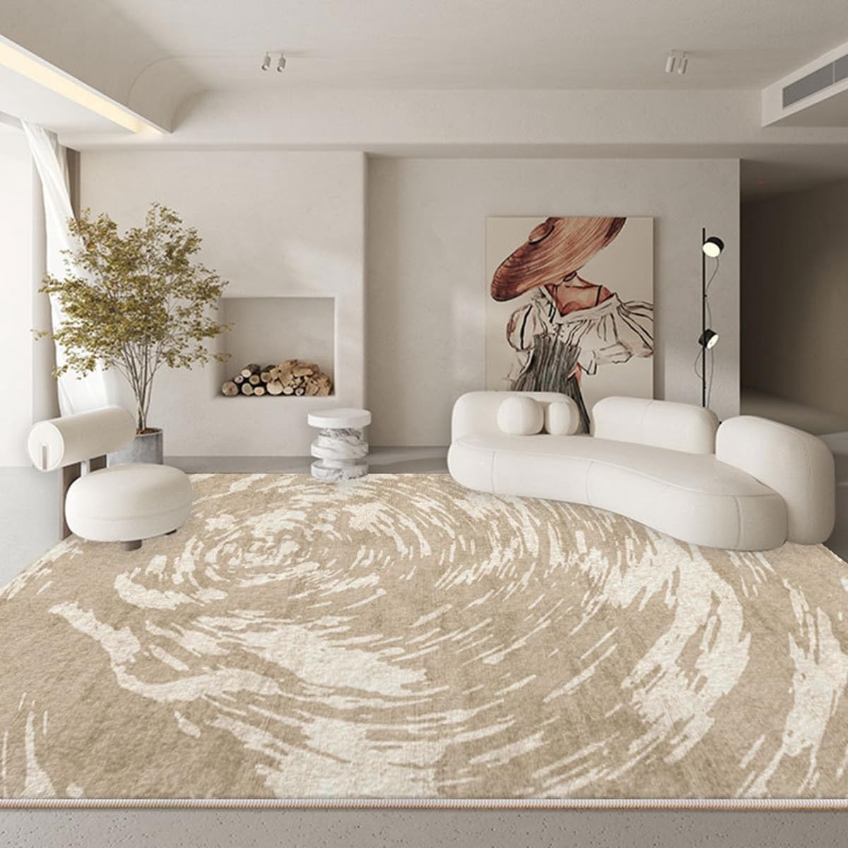 Frisence カーペット 120×160cm 洗える ラグ 滑り止め付き 防音・防寒・床暖房対応 ラグマット 折りたたみ コンパクト収納可能 おしゃれ ふわふわ 北欧風 リビング 寝室 子供部屋用 FRIDT69