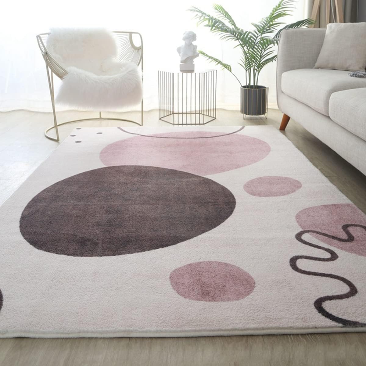 「ORRMALL」カーペット ラグマット 模造カシミヤ シャギーラグ センターカーペット 厚い 滑り止め付き 3畳4畳5畳6畳 長方形 OFY04 絨毯 抗菌防臭 防ダニ 床暖房対応 絨毯 滑り止め付き ふわふわ サラサラ 長方形 OFY04 (120*160cm約1畳)