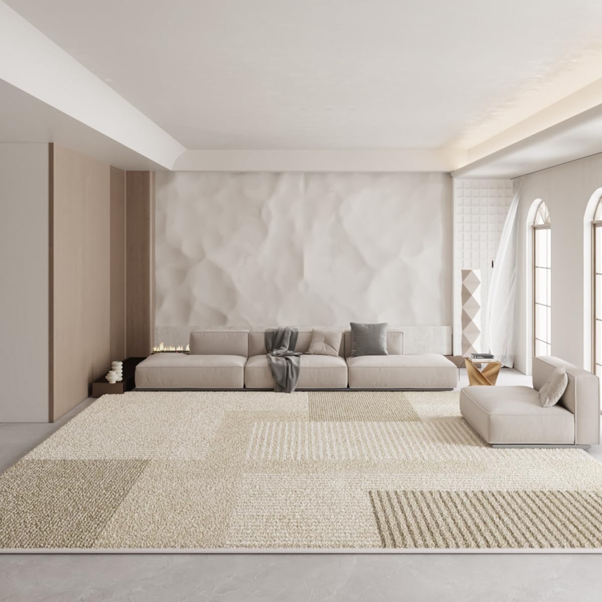 Frisence カーペット ラグマット 絨毯 厚手 防寒 床暖房対応 滑り止め付き 洗える 低ホコリ 防ダニ インテリア ホットカーペット対応 お手入れ簡単 耐久性 耐摩耗性 防音機能 FRIDT12