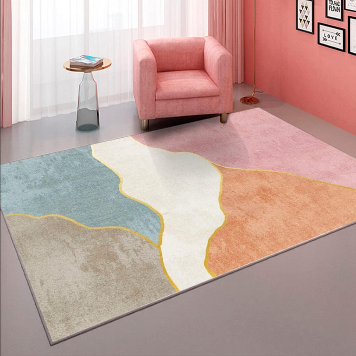 「Tuokus」ラグ カーペット かわいい おしゃれ 洗える ラグマット リントフリー 北欧 じゅうたん 3畳4畳5畳6畳 防ダニ センターカーペット 抗菌 消臭 シャギーラグ 滑り止め付き 長方形 夏秋冬