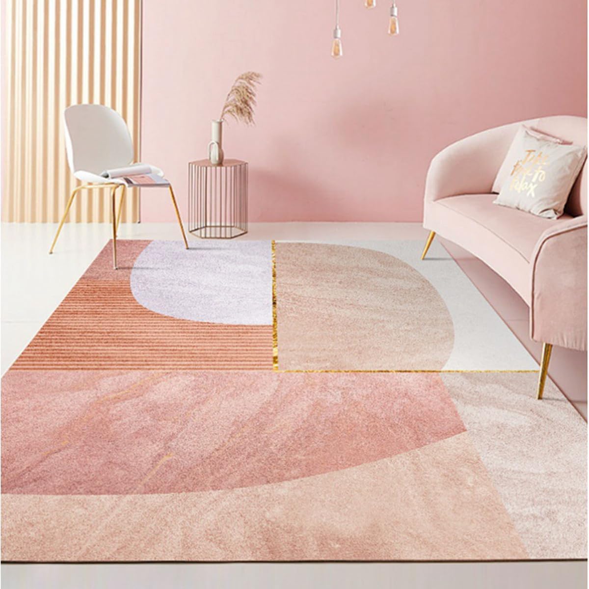 「Tuokus」カーペット ラグマット ラグ 滑り止め付き センターカーペット 模造カシミヤ 3畳4畳5畳6畳 厚み 長方形 絨毯 抗菌防臭 防ダニ 床暖房対応 シャギーラグ 絨毯 滑り止め付き ふわふわ サラサラ 長方形 カラフルパターン ORFYR134B