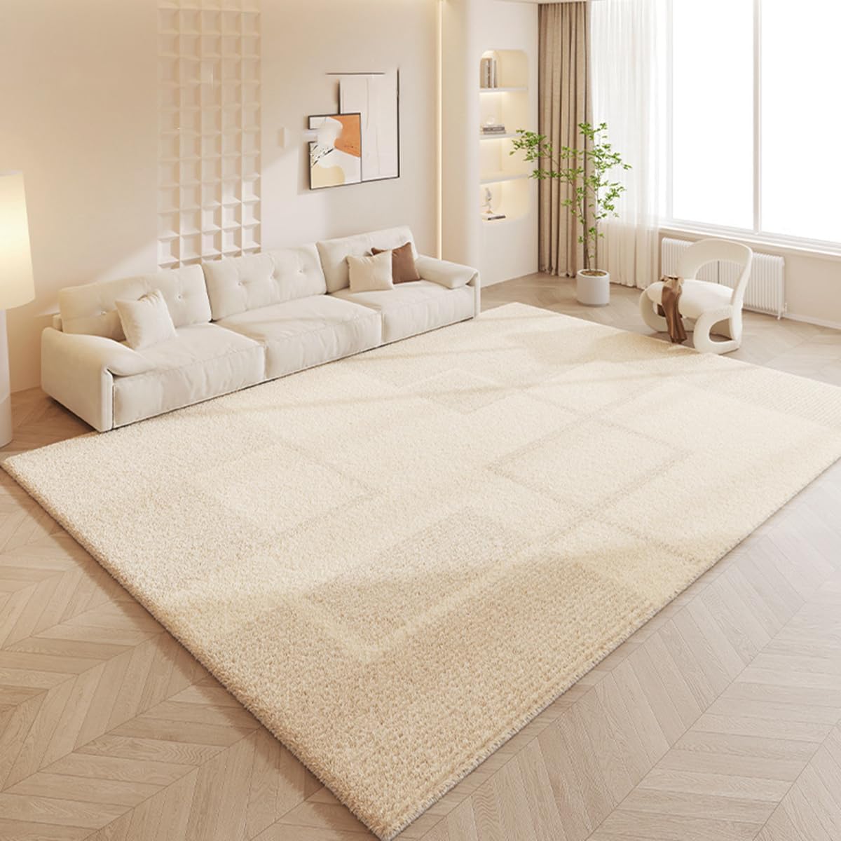 Frisence カーペット ラグマット 絨毯 厚手 防寒 床暖房対応 滑り止め付き 洗える 低ホコリ 防ダニ インテリア ホットカーペット対応 お手入れ簡単 耐久性 耐摩耗性 防音機能 FRIDT21A