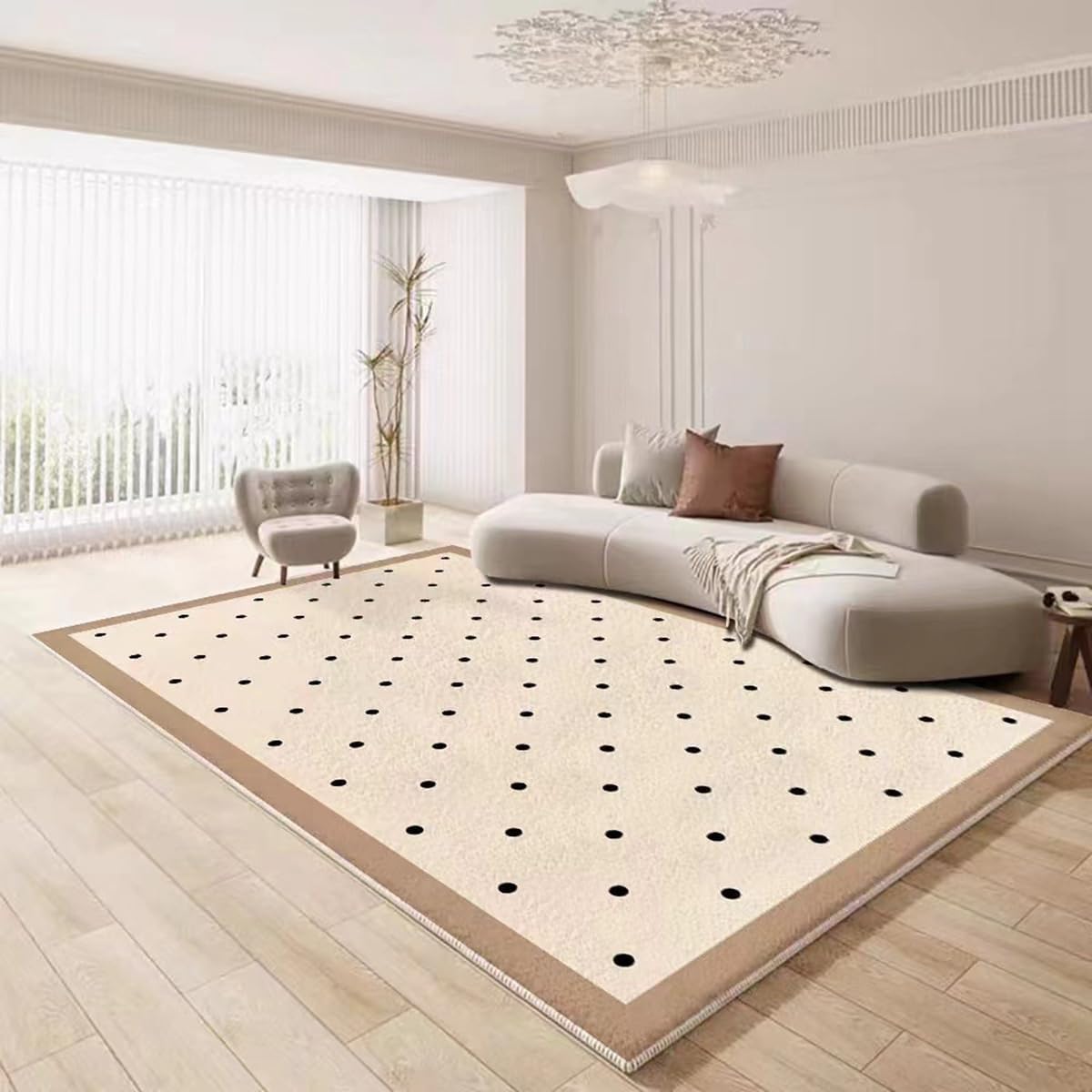 Frisence カーペット ラグマット 絨毯 厚手 防寒 床暖房対応 滑り止め付き 洗える 低ホコリ 防ダニ インテリア ホットカーペット対応 お手入れ簡単 耐久性 耐摩耗性 防音機能 FRIDT18