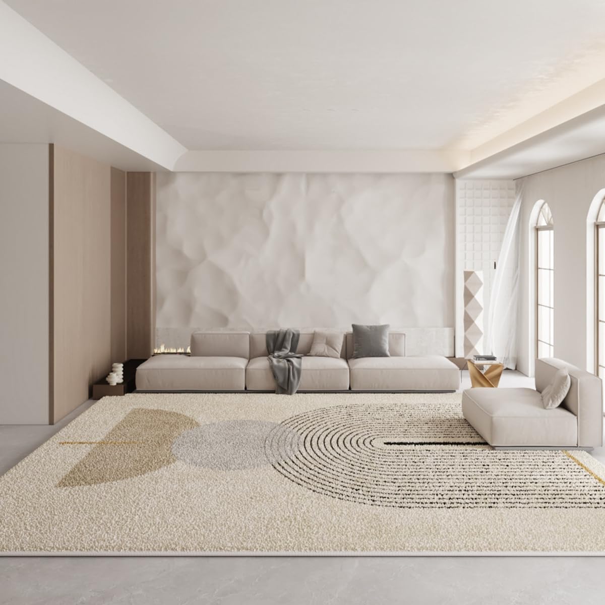 Frisence カーペット ラグマット 絨毯 厚手 防寒 床暖房対応 滑り止め付き 洗える 低ホコリ 防ダニ インテリア ホットカーペット対応 お手入れ簡単 耐久性 耐摩耗性 防音機能 FRIDT12