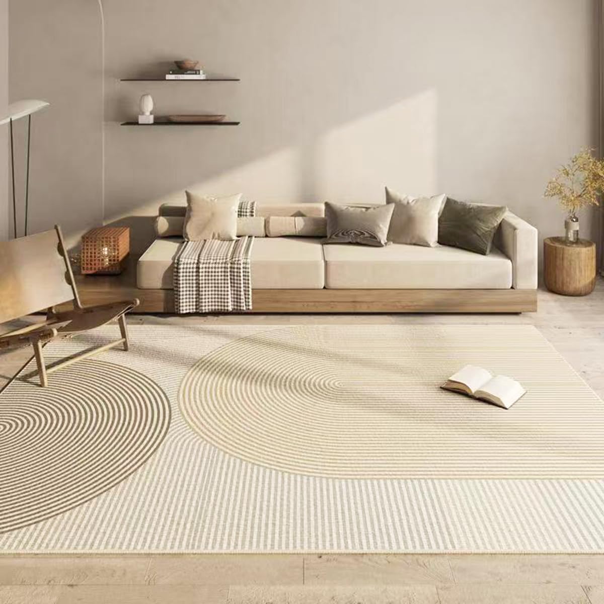 Frisence カーペット 120×160cm 洗える ラグ 滑り止め付き 防音・防寒・床暖房対応 ラグマット 折りたたみ コンパクト収納可能 おしゃれ ふわふわ 北欧風 リビング 寝室 子供部屋用 FRIDT72