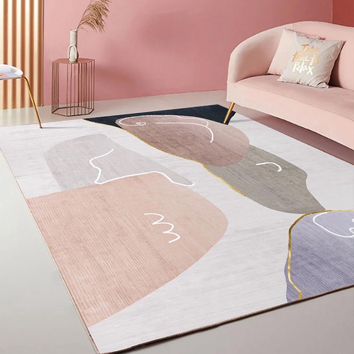 Frisence カーペット 120×160cm 洗える ラグ 滑り止め付き 防音・防寒・床暖房対応 ラグマット 折りたたみ コンパクト収納可能 おしゃれ ふわふわ 北欧風 リビング 寝室 子供部屋用 FRIDT68A