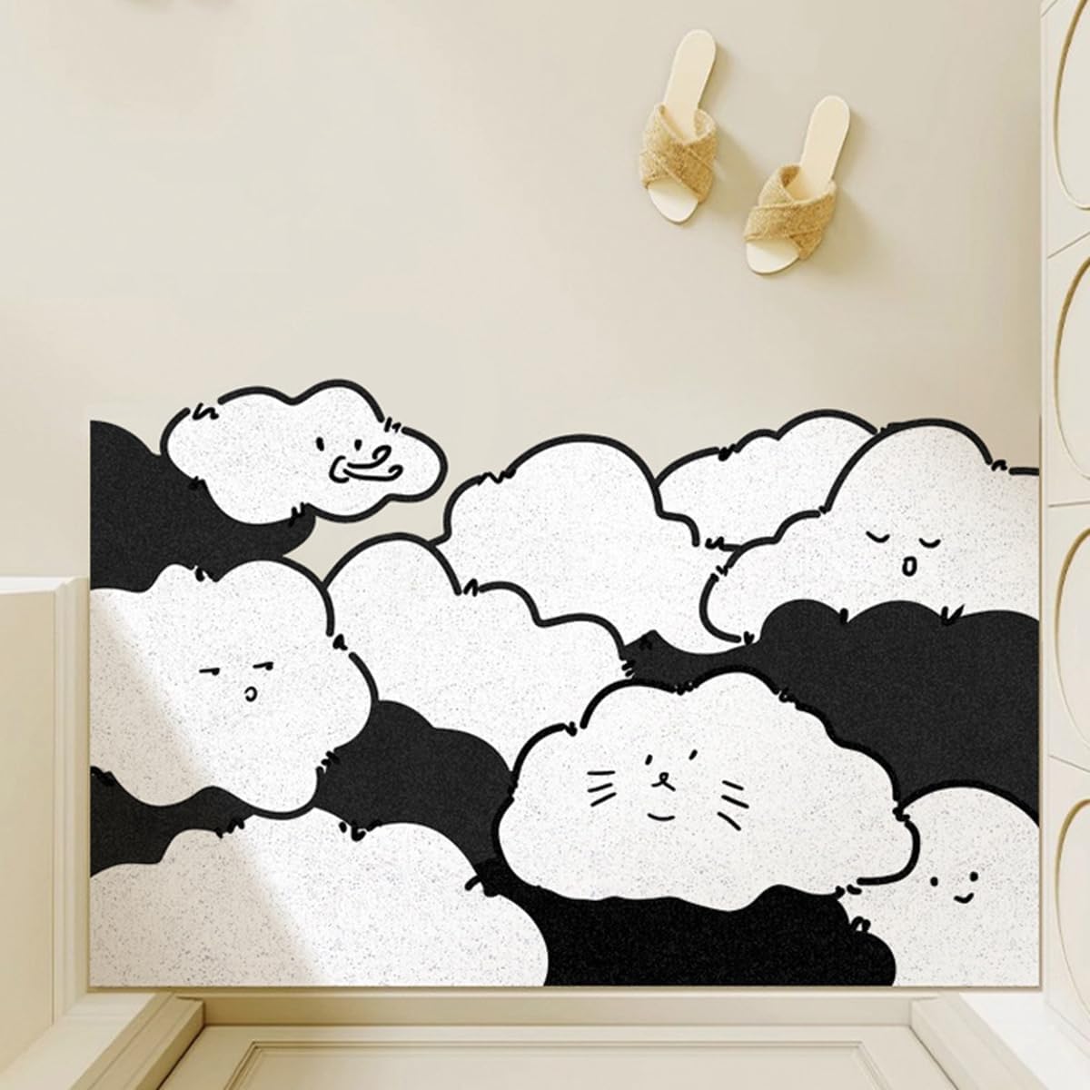 「Tuokus」玄関マット ドアマット 泥落としマット フロアマット マット キッチンマット タイルカーペット 床マット 屋外 滑り止め 耐磨耗性 速乾 吸水 洗える 店舗 飲食店 オフィス 事務所 XGDianj62 45*75cm