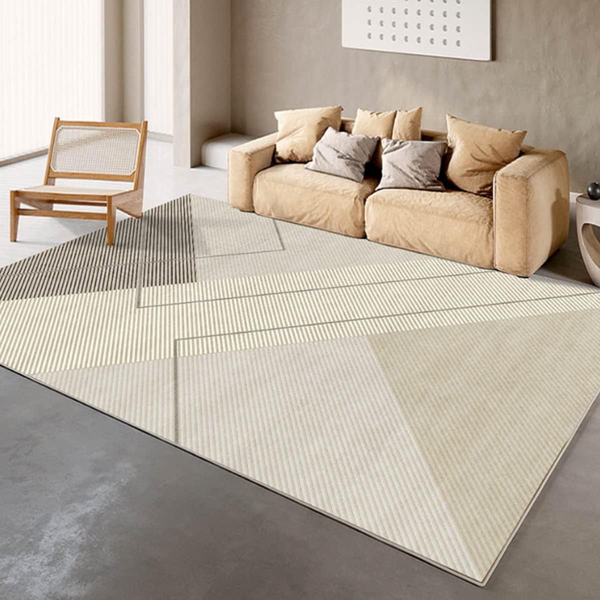 Frisence カーペット ラグマット 絨毯 厚手 防寒 床暖房対応 滑り止め付き 洗える 低ホコリ 防ダニ インテリア ホットカーペット対応 お手入れ簡単 耐久性 耐摩耗性 防音機能 FRIDT53