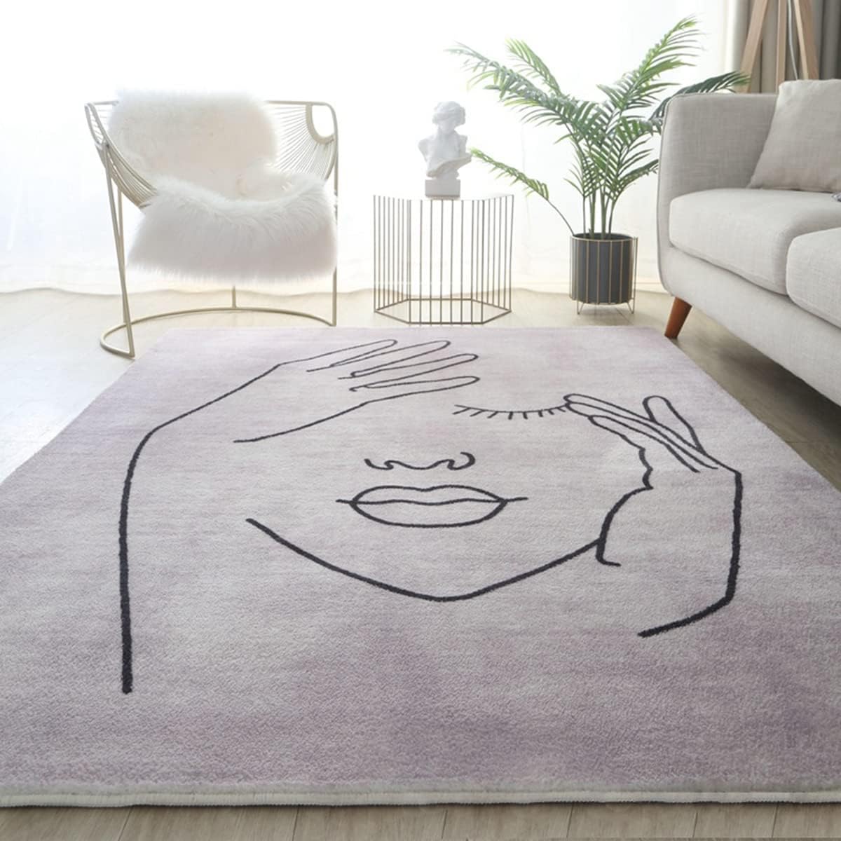 「ORRMALL」カーペット ラグマット 模造カシミヤ シャギーラグ センターカーペット 厚い 滑り止め付き 3畳4畳5畳6畳 長方形 OFY04 絨毯 抗菌防臭 防ダニ 床暖房対応 絨毯 滑り止め付き ふわふわ サラサラ 長方形 OFY04 (120*160cm約1畳)