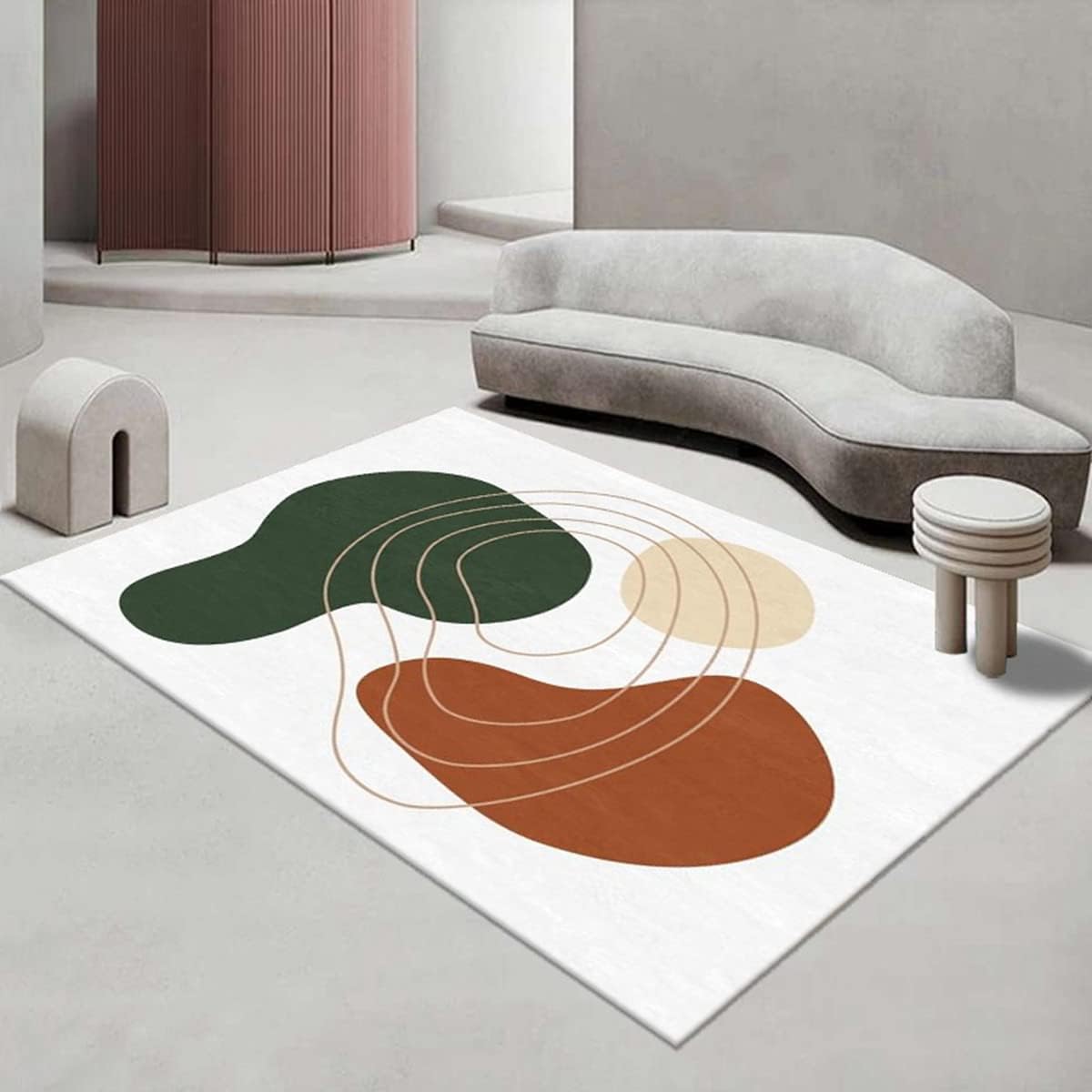 カーペット「Tuokus」わびさびラグ じゅうたん 洗える 北欧 ラグマット リントフリー 3畳4畳5畳6畳 防ダニ センターカーペット かわいい 抗菌 消臭 シャギーラグ 滑り止め付き ふわふわ サラサラ 長方形 夏秋冬