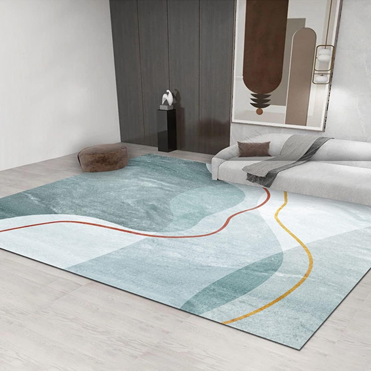 Frisence カーペット ラグマット 絨毯 厚手 防寒 床暖房対応 滑り止め付き 洗える 低ホコリ 防ダニ インテリア ホットカーペット対応 お手入れ簡単 耐久性 耐摩耗性 防音機能 FRIDT56