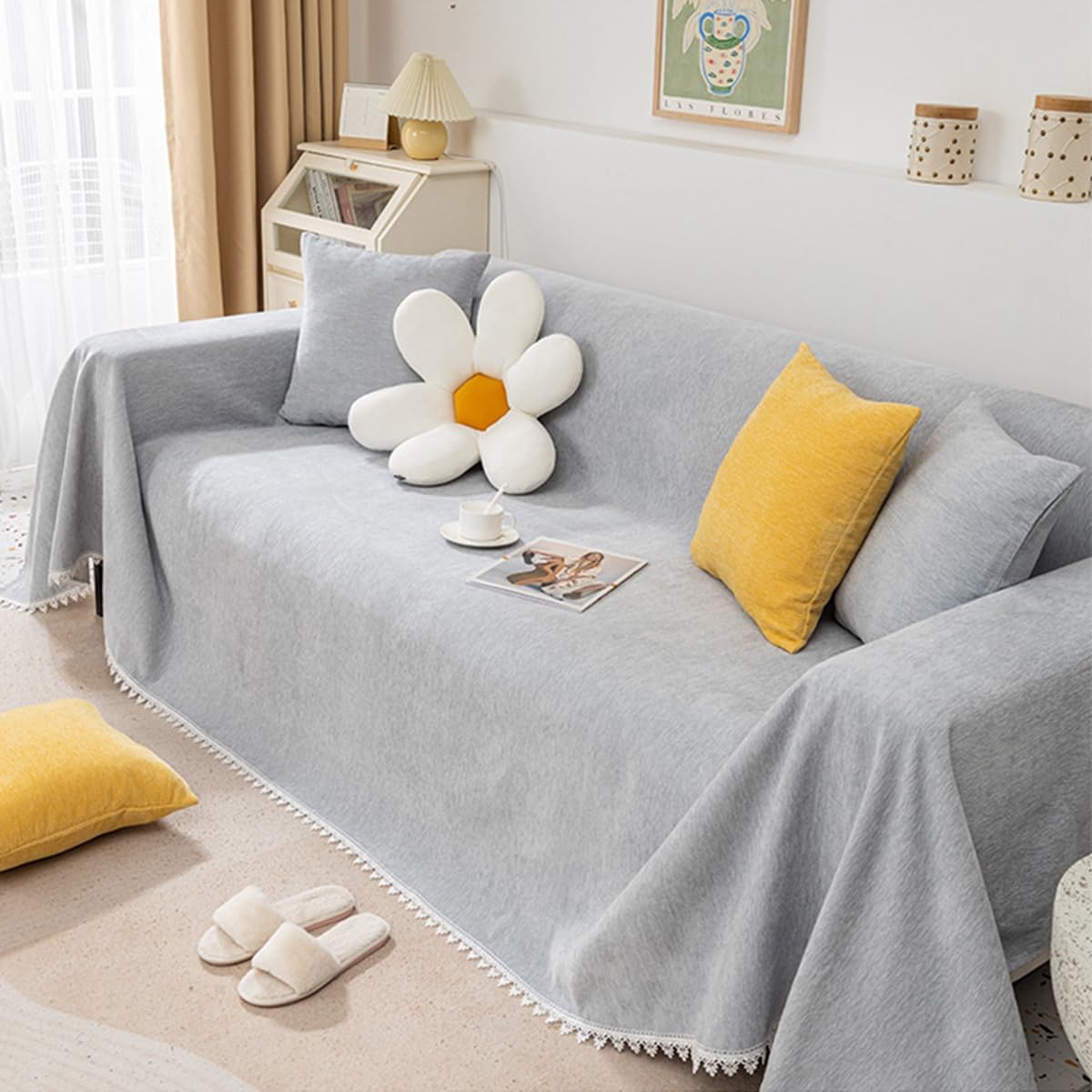 「Tuokus」ソファーカバー 肘付き 一人掛け 二人掛け 三人掛け 肘あり ソファパッド ソファカバー 大きいサイズ ペットの引っかき傷防止 クッション ソファー スリップ 洗える 防水 防塵 無地 より厚く TSFJ-25