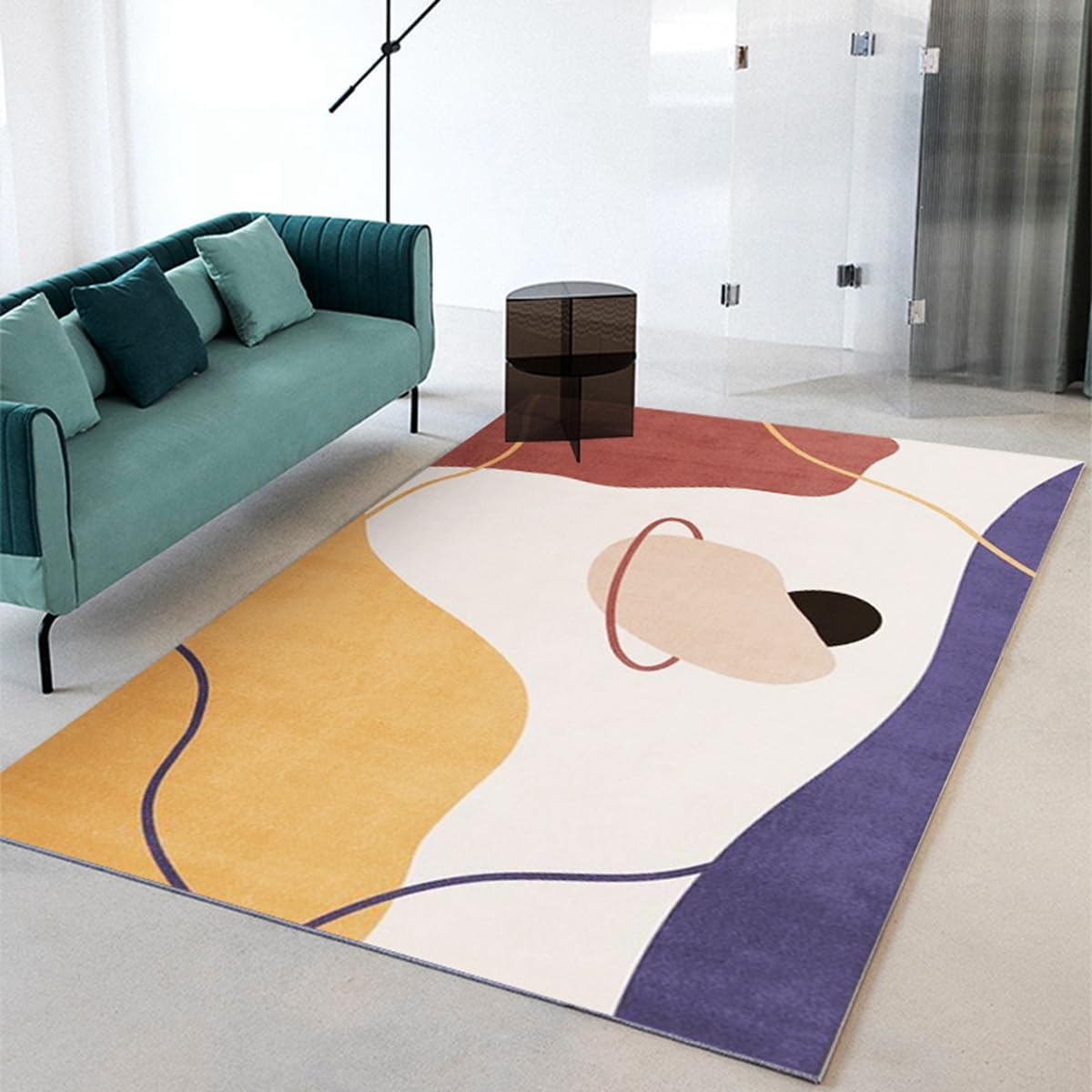 Frisence カーペット 120×160cm 洗える ラグ 滑り止め付き 防音・防寒・床暖房対応 ラグマット 折りたたみ コンパクト収納可能 おしゃれ ふわふわ 北欧風 リビング 寝室 子供部屋用 FRIDT63A