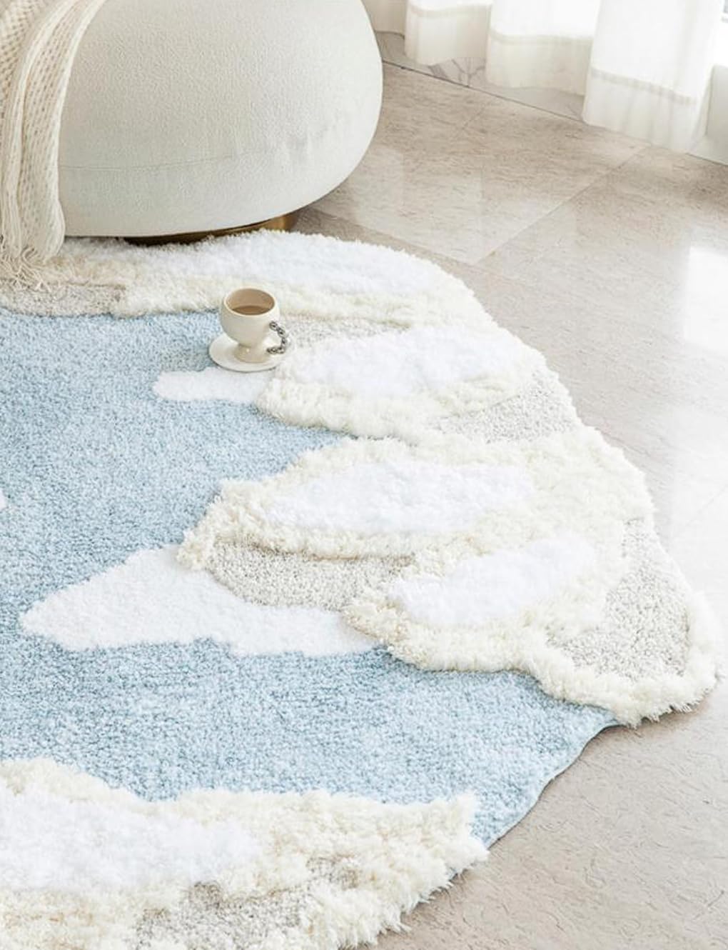 「Tuokus」モスラグ ラグマット 130×80cm 苔風デザイン 立体パイル 厚手 植毛ラグ 柔らかい ふわふわ 防音 TPR滑り止め付き 吸水性あり 床暖房対応 ベッドサイド 玄関 リビング 寝室用 洗濯可能 ZHRDTjia07C