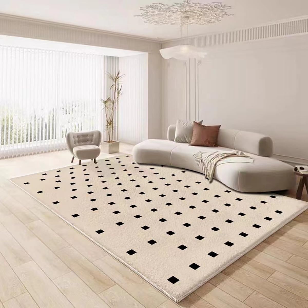 Frisence カーペット ラグマット 絨毯 厚手 防寒 床暖房対応 滑り止め付き 洗える 低ホコリ 防ダニ インテリア ホットカーペット対応 お手入れ簡単 耐久性 耐摩耗性 防音機能 FRIDT18