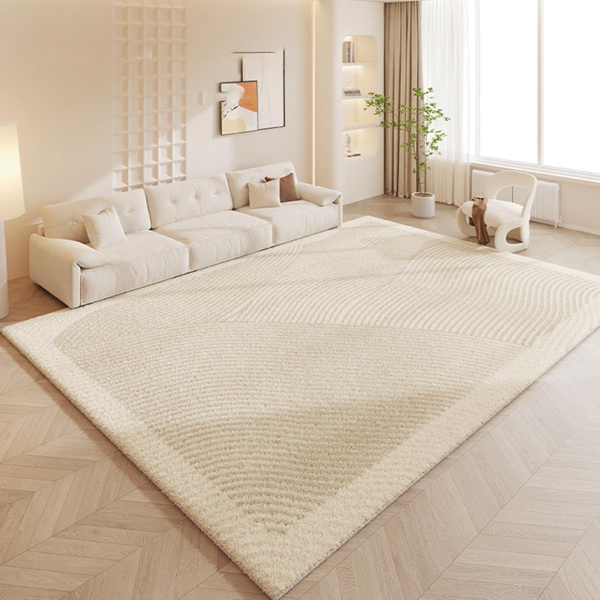 Frisence カーペット ラグマット 絨毯 厚手 防寒 床暖房対応 滑り止め付き 洗える 低ホコリ 防ダニ インテリア ホットカーペット対応 お手入れ簡単 耐久性 耐摩耗性 防音機能 FRIDT06