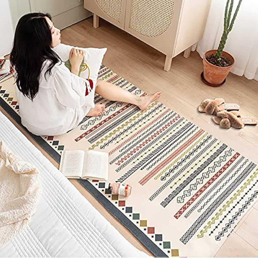 「Tuokus」カーペット ラグマット キッチンマット 玄関マット 廊下マット 台所マット 65*150cm 洗える 滑り止め付き 厚手防音 掃除易い 抗菌防臭 吸水 厚手 長方形