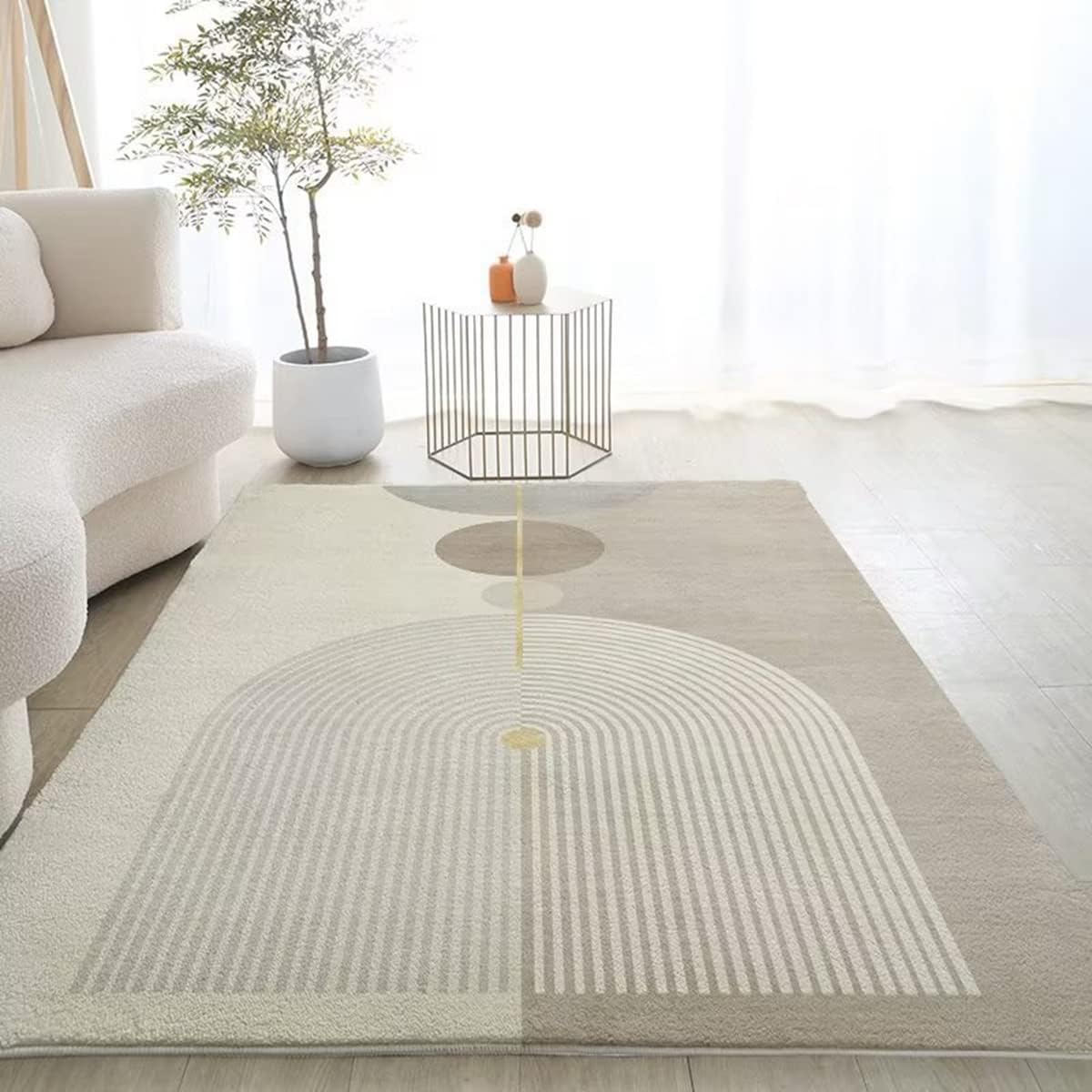 「Tuokus」カーペット イミテーションカシミア じゅうたん 洗える ラグ 絨毯 ラグマット 3畳4畳5畳6畳 防ダニ センターカーペット かわいい 抗菌 消臭 シャギーラグ 滑り止め付き ふわふわ サラサラ 長方形 夏秋冬 200*300cm