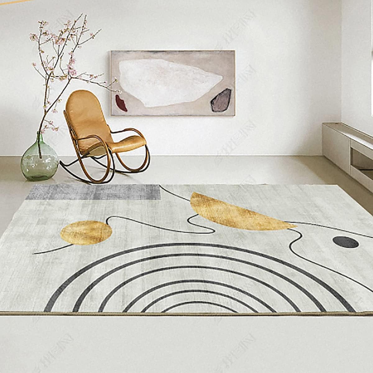 Frisence カーペット ラグマット 絨毯 厚手 防寒 床暖房対応 滑り止め付き 洗える 低ホコリ 防ダニ インテリア ホットカーペット対応 お手入れ簡単 耐久性 耐摩耗性 防音機能 FRIDT51 120*160cm