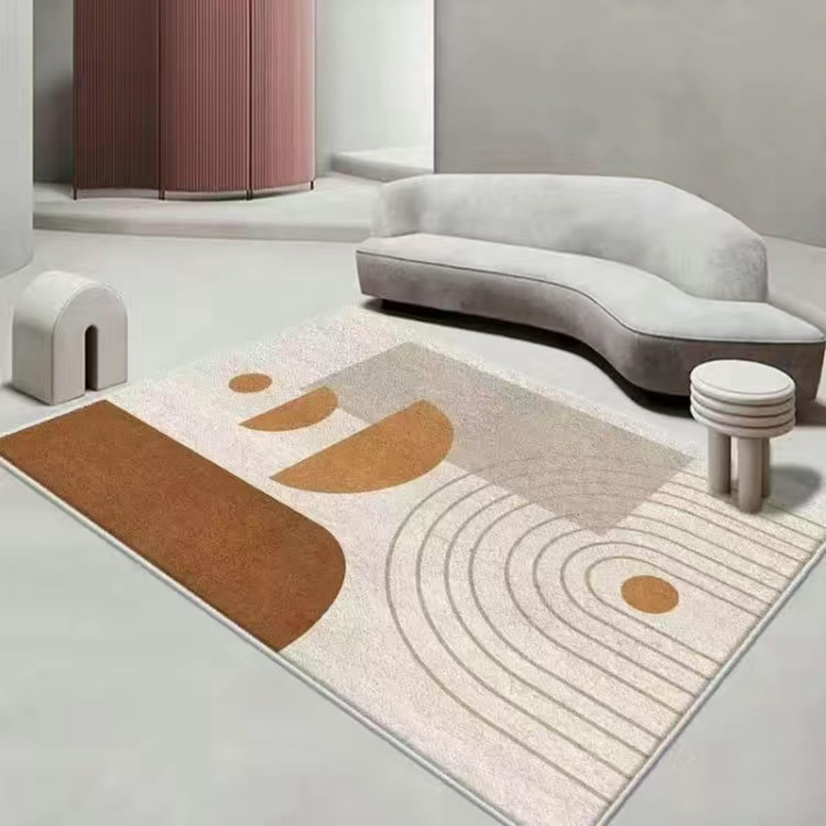 Frisence カーペット ラグマット 絨毯 厚手 防寒 床暖房対応 滑り止め付き 洗える 低ホコリ 防ダニ インテリア ホットカーペット対応 お手入れ簡単 耐久性 耐摩耗性 防音機能 FRIDT43