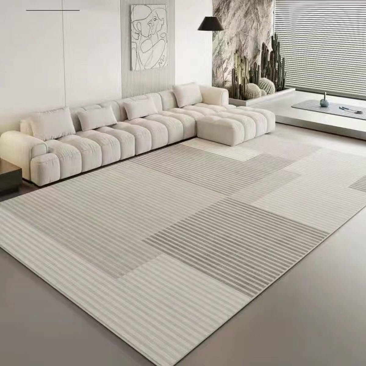 Tuokus カーペット 120×160cm 洗える ラグ 滑り止め付き 防音・防寒・床暖房対応 ラグマット 折りたたみ コンパクト収納可能 おしゃれ ふわふわ 北欧風 リビング 寝室 子供部屋用 FRIDT79