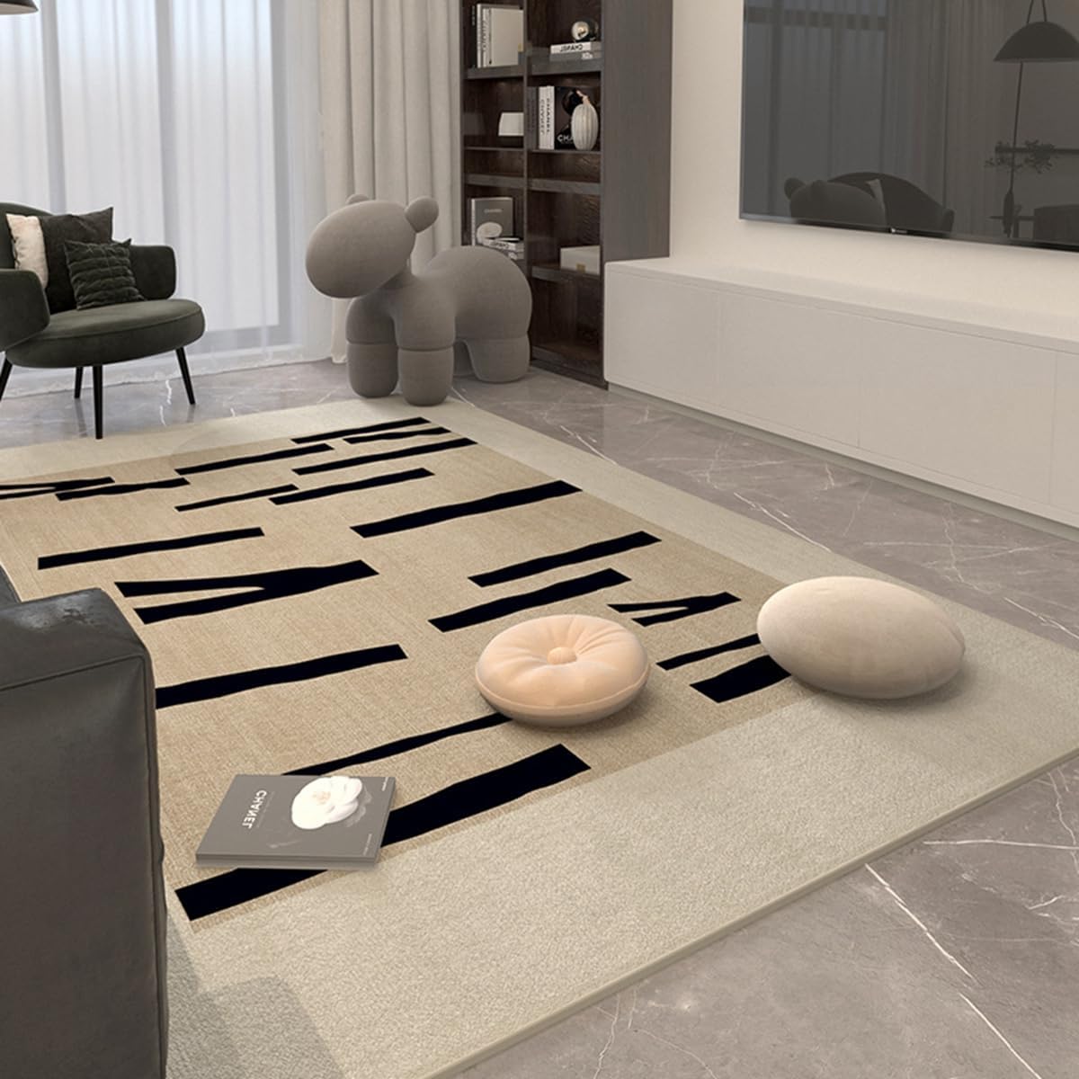 「ORRMALL」カーペット ラグマット ラグ 滑り止め付き センターカーペット 模造カシミヤ 3畳4畳5畳6畳 厚み 長方形 絨毯 抗菌防臭 防ダニ 床暖房対応 シャギーラグ 絨毯 滑り止め付き ふわふわ サラサラ 長方形 カラフルパターン ORFYR123