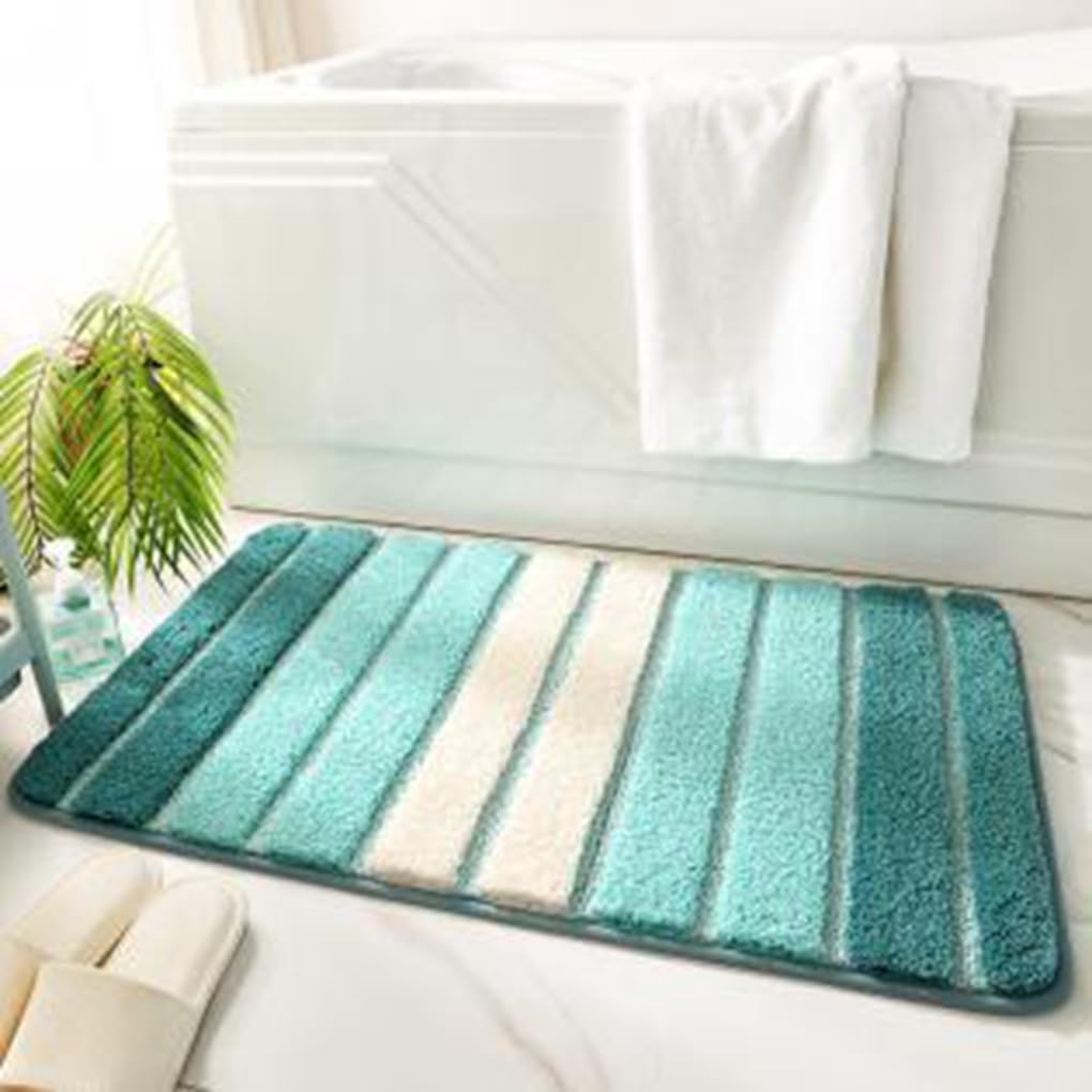 バスマット 40×60cm 吸水速乾 ふわふわ マイクロファイバー 滑り止め付き 抗菌防臭 厚手 洗濯機対応 乾きやすい お風呂マット 脱衣所 洗面所用 おしゃれ 北欧風 ORYSD49