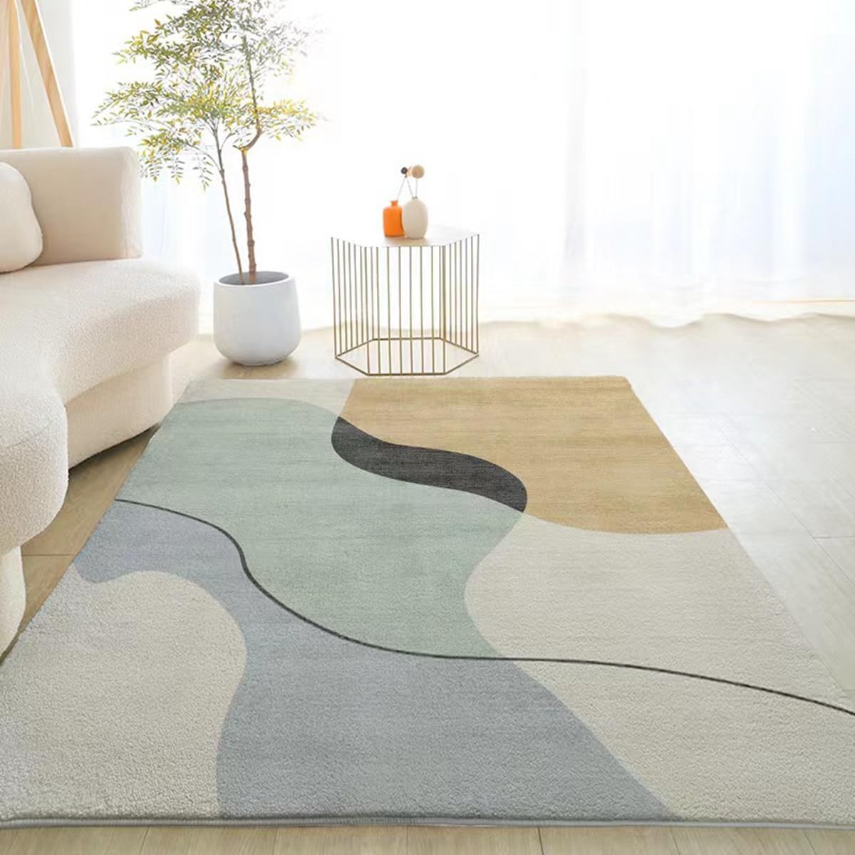 Frisence カーペット ラグマット 絨毯 厚手 防寒 床暖房対応 滑り止め付き 洗える 低ホコリ 防ダニ インテリア ホットカーペット対応 お手入れ簡単 耐久性 耐摩耗性 防音機能 FRIDT28