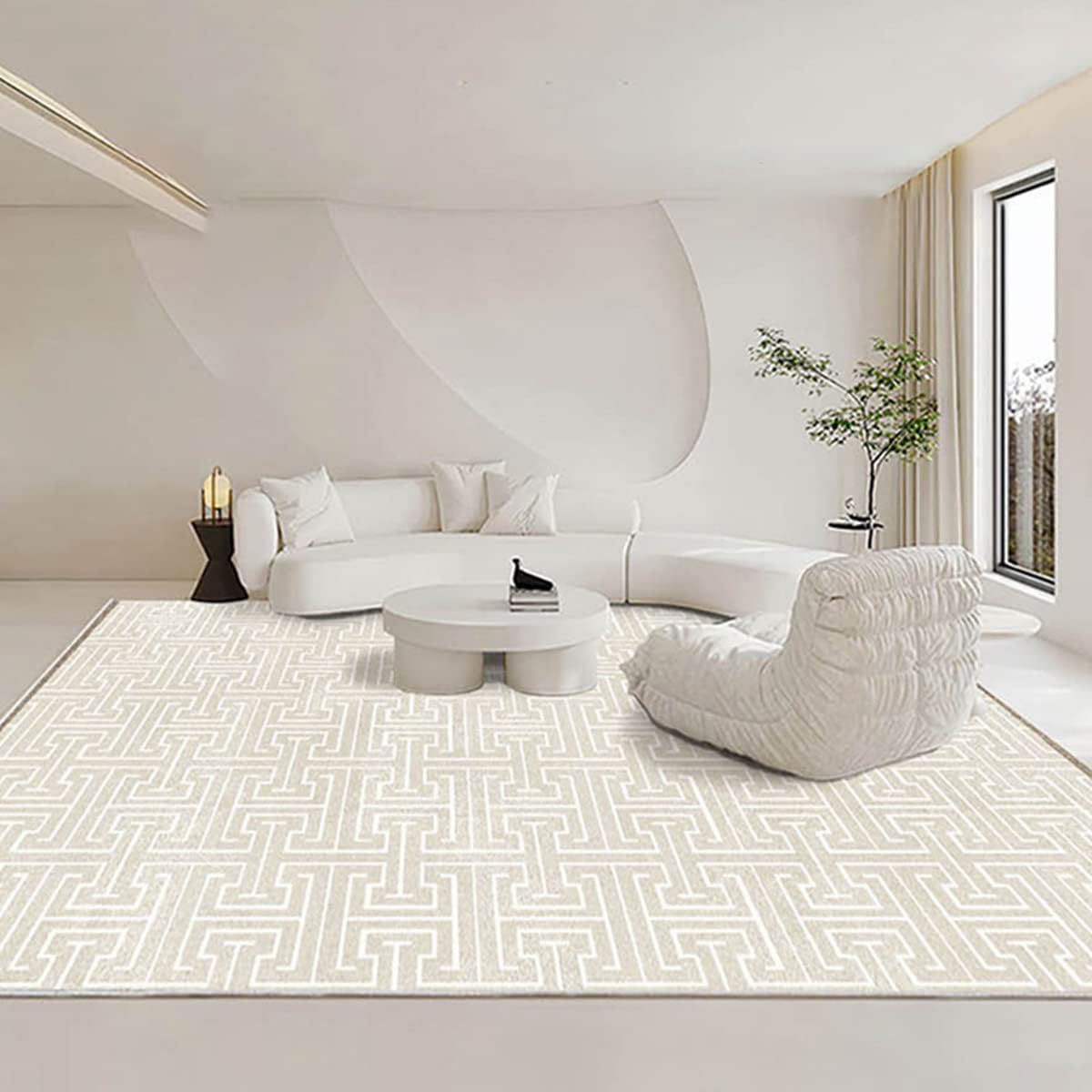 Frisence カーペット ラグマット 絨毯 厚手 防寒 床暖房対応 滑り止め付き 洗える 低ホコリ 防ダニ インテリア ホットカーペット対応 お手入れ簡単 耐久性 耐摩耗性 防音機能 FRIDT44