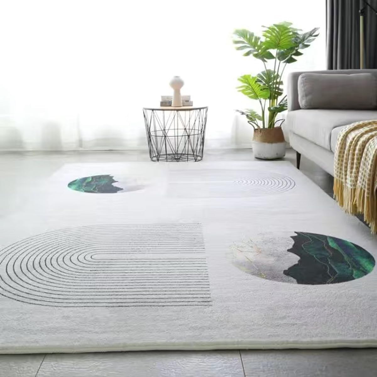 Frisence カーペット ラグマット 絨毯 厚手 防寒 床暖房対応 滑り止め付き 洗える 低ホコリ 防ダニ インテリア ホットカーペット対応 お手入れ簡単 耐久性 耐摩耗性 防音機能 FRIDT43