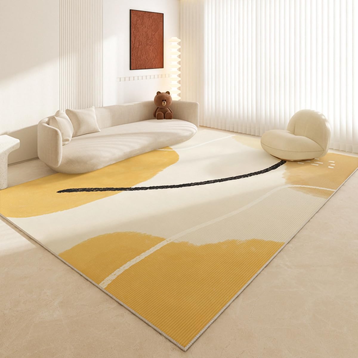 「Tuokus」カーペット ラグマット ラグ 滑り止め付き センターカーペット 模造カシミヤ 3畳4畳5畳6畳 厚み 長方形 絨毯 抗菌防臭 防ダニ 床暖房対応 シャギーラグ 絨毯 滑り止め付き ふわふわ サラサラ 長方形 カラフルパターン ORFYR136