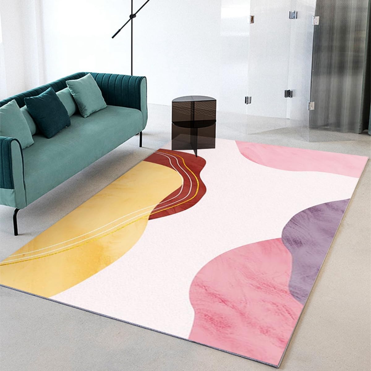 Frisence カーペット 120×160cm 洗える ラグ 滑り止め付き 防音・防寒・床暖房対応 ラグマット 折りたたみ コンパクト収納可能 おしゃれ ふわふわ 北欧風 リビング 寝室 子供部屋用 FRIDT63B