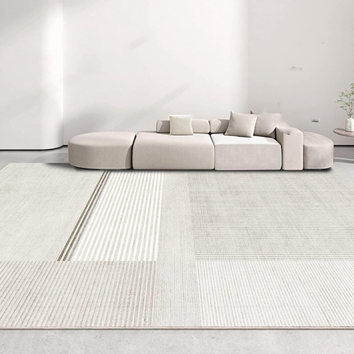 Frisence カーペット ラグマット 絨毯 厚手 防寒 床暖房対応 滑り止め付き 洗える 低ホコリ 防ダニ インテリア ホットカーペット対応 お手入れ簡単 耐久性 耐摩耗性 防音機能 FRIDT44