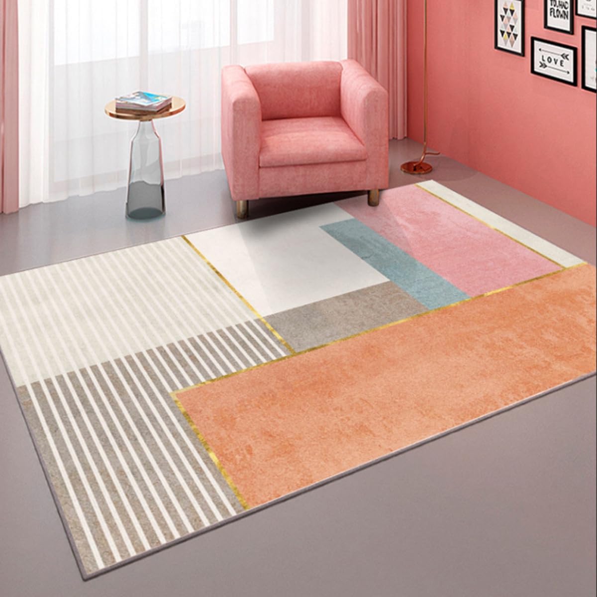 Tuokus カーペット 120×160cm 洗える ラグ 滑り止め付き 防音・防寒・床暖房対応 ラグマット 折りたたみ コンパクト収納可能 おしゃれ ふわふわ 北欧風 リビング 寝室 子供部屋用 FRIDT76