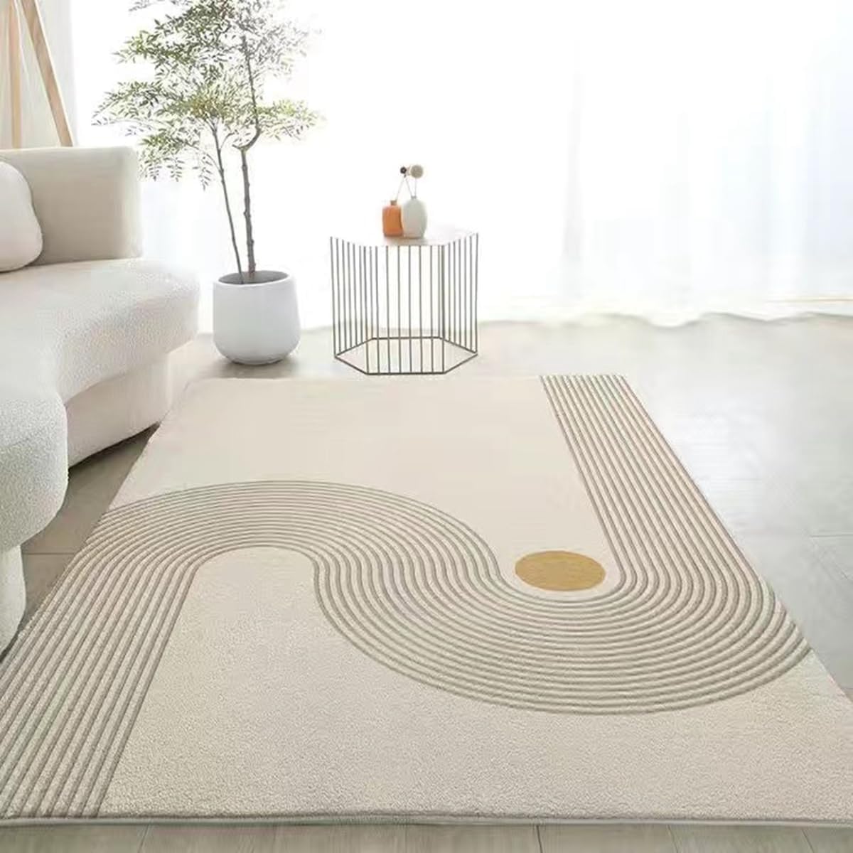 Frisence カーペット ラグマット 絨毯 厚手 防寒 床暖房対応 滑り止め付き 洗える 低ホコリ 防ダニ インテリア ホットカーペット対応 お手入れ簡単 耐久性 耐摩耗性 防音機能 FRIDT43