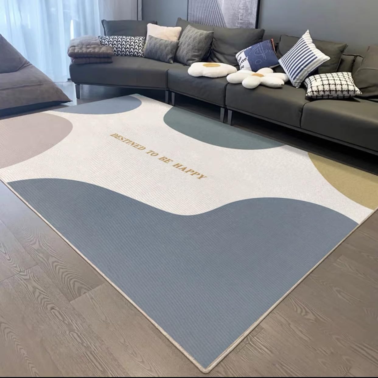 Frisence カーペット 120×160cm 洗える ラグ 滑り止め付き 防音・防寒・床暖房対応 ラグマット 折りたたみ コンパクト収納可能 おしゃれ ふわふわ 北欧風 リビング 寝室 子供部屋用 FRIDT65