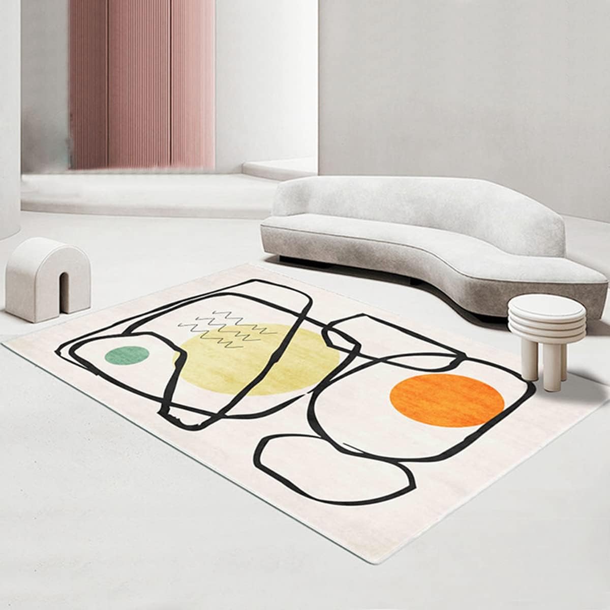 Frisence カーペット ラグマット 絨毯 厚手 防寒 床暖房対応 滑り止め付き 洗える 低ホコリ 防ダニ インテリア ホットカーペット対応 お手入れ簡単 耐久性 耐摩耗性 防音機能 FRIDT56