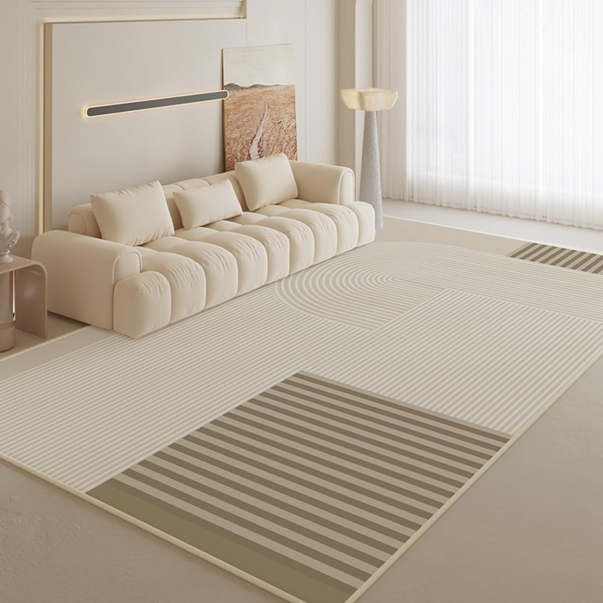 Frisence カーペット ラグマット 絨毯 厚手 防寒 床暖房対応 滑り止め付き 洗える 低ホコリ 防ダニ インテリア ホットカーペット対応 お手入れ簡単 耐久性 耐摩耗性 防音機能 FRIDT16