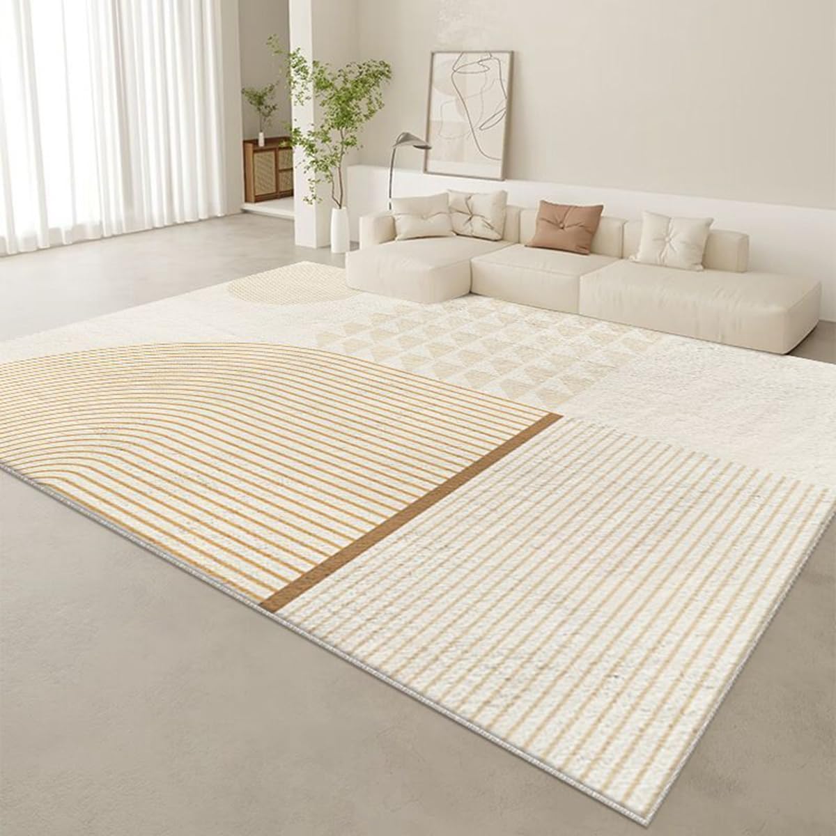 Frisence カーペット ラグマット 絨毯 厚手 防寒 床暖房対応 滑り止め付き 洗える 低ホコリ 防ダニ インテリア ホットカーペット対応 お手入れ簡単 耐久性 耐摩耗性 防音機能 FRIDT08